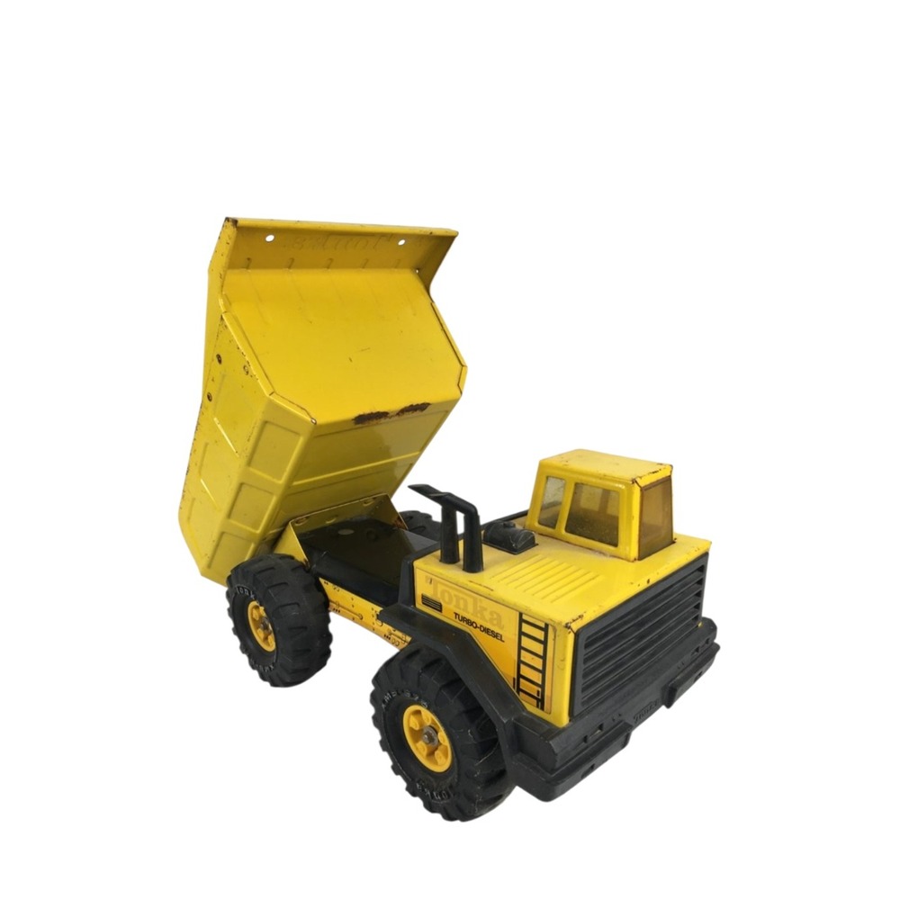 Tonka Vintage Construction Vehicle Lot 4 Turbo Diesel Crane Dump Truck Bulldozer - Picture 6 of 16